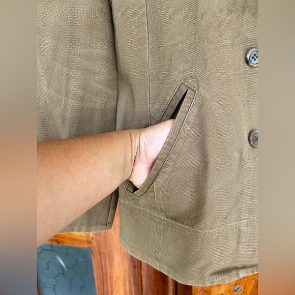 Khaki Color blazer coat. Used. Size S - Picture 10 of 13
